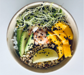 A bowl of jollof rice